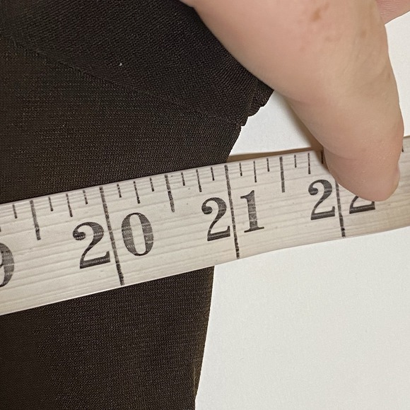 TanJay Top Womens Medium Brown Braided Chain Collar Short Sleeve Stretch Fun M - Picture 10 of 12